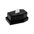 Personalized creative ceramic butter dish, european-style tableware with lid, butter dish for desserts and sweets, square ceramic plate