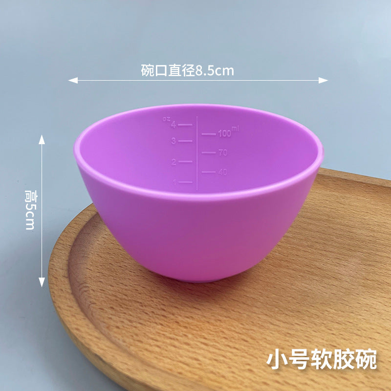 Tpr soft rubber imitation silicone mask bowl - soft bowl for beauty & hairdressing - flexible small bowl for makeup, spa, and mask application - direct from the manufacturer