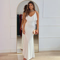 European and american style women's summer  new arrivals: solid color v-neck camisole ruffle trim sexy bodycon mini dress wholesale