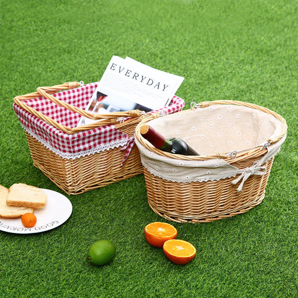 Hand-held vegetable basket Buy vegetable basket Pastoral vine woven shopping basket Internet celebrity picnic basket Bath basket Bath frame Snack storage