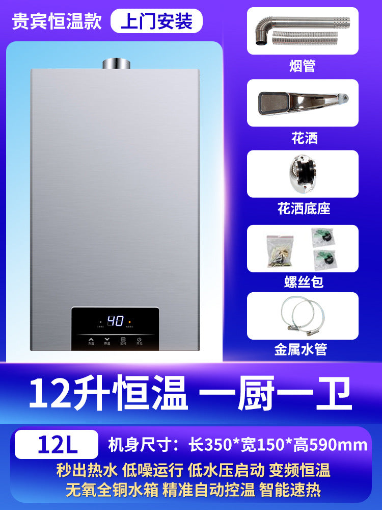 Wholesale natural gas gas water heater for home thermostatic forced exhaust liquefied gas coal gas balanced 16l zero cold water