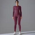 New solid color double-sided brushed high-stretch high-waisted tight butt-lifting workout yoga set running fitness set for women