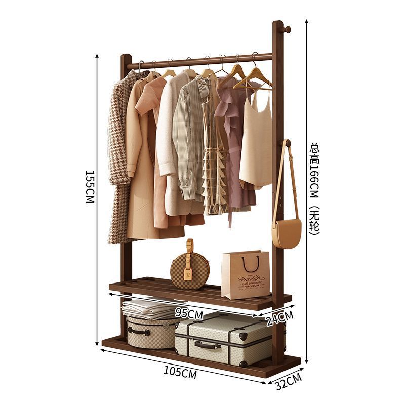 Coat rack floor-standing clothes rack for home clothes drying rack simple bedroom clothes storage rack room living room indoor