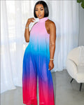 Amazon fashion women's sleeveless halter gradient loose jumpsuit - new summer  collection (us & europe)