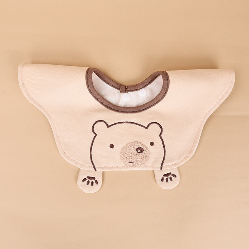 Single pack baby bib waterproof bib newborn combed cotton drool bib kids bib feeding bib cotton