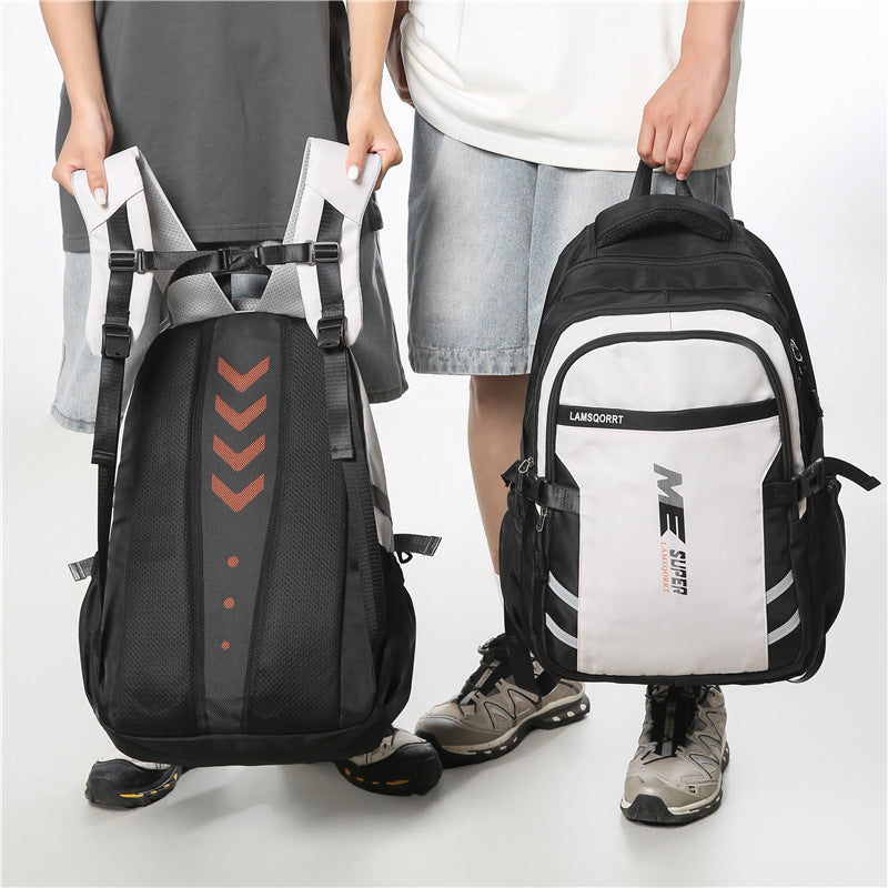 New backpack men's simple large-capacity travel backpack leisure Japanese junior high school student high school student schoolbag