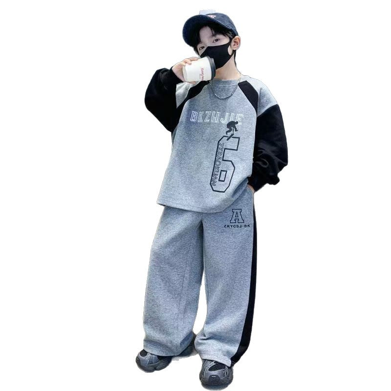 Boys' fall sweatshirt set - new  collection - middle school & older kids - autumn/spring two-piece outfit for boys