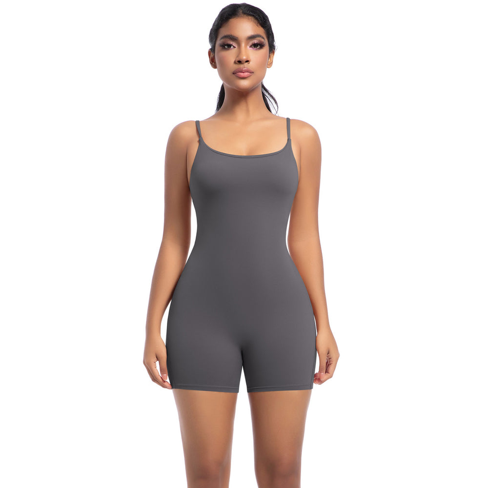 European and american nude feel yoga tank top bodysuit - high-intensity training, dance, and fitness leotard