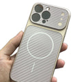 Apple iphone 17 carbon fiber texture corning high-alumina phone case - instantly upgrade to iphone 17 pro max magnetic matte finish