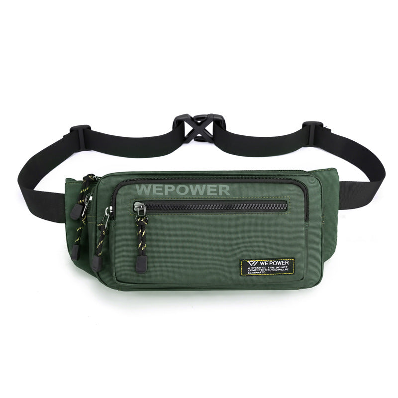 Cross-border new sports fanny pack, fashionable men's breast bag, messenger bag, outdoor running mobile phone bag, fitness equipment bag.