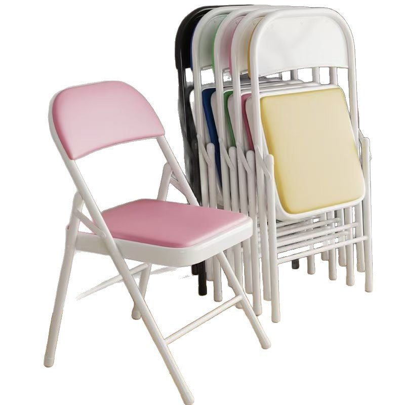 Folding chair - perfect for dorms, student rooms, study, home dining, simple portable stool, backrest computer desk chair