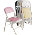 Folding chair - perfect for dorms, student rooms, study, home dining, simple portable stool, backrest computer desk chair