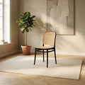 imitation rattan plastic chair for home stackable casual backrest chair breathable pp chair mesh woven dining chair
