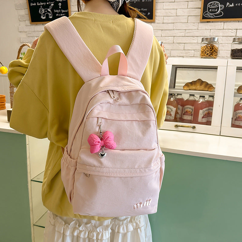 Kids' backpack - lightweight, minimalist design for girls, perfect for outdoor travel. large capacity, japanese style, cute and sweet backpack for middle school