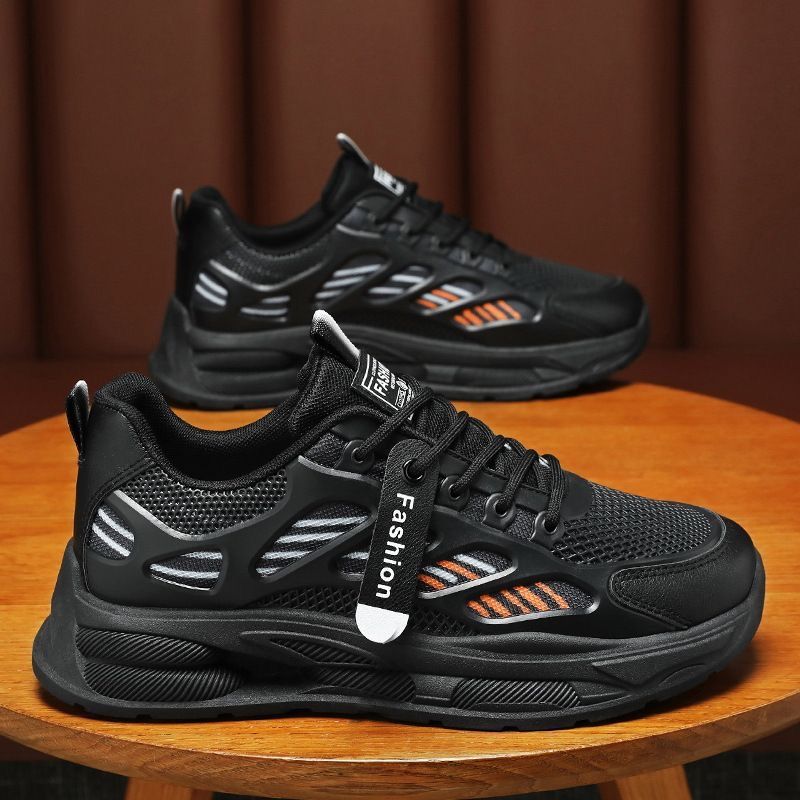 2025 spring new men's breathable mesh sneakers - trendy, versatile chunky sole athletic shoes - casual dad shoes