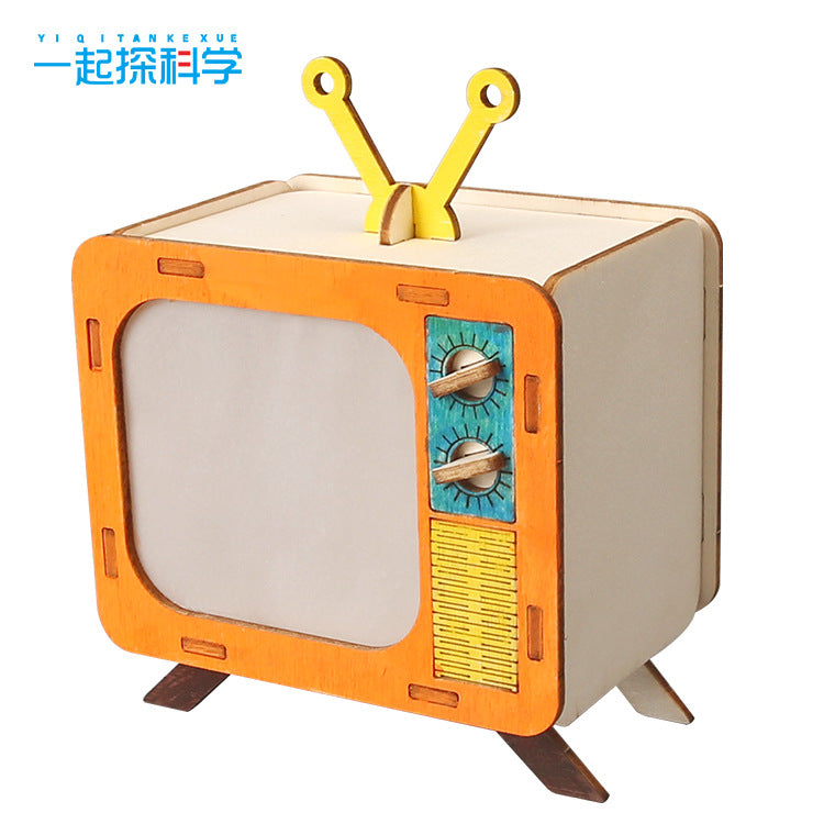 Projection small TV model children primary school students manual DIY assembly technology small production science and technology scientific experiment