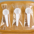 Individually wrapped plastic 10ml measuring spoons - perfect for face masks, feed, fertilizer, laundry detergent powder, and other beauty & skincare products