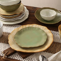 Vintage chic dinnerware set - restaurant, hotel, and home use - unique shaped dessert plates, pastry bowls, and rice bowls - wholesale