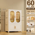 Installation-free thickened hanging clothes style foldable plastic storage cabinet for home bedroom layered kids clothes storage cabinet