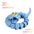 Kids' zootopia inspired gary the snake 3d printed figurine - articulated joints, stress relief, prank toy for boys