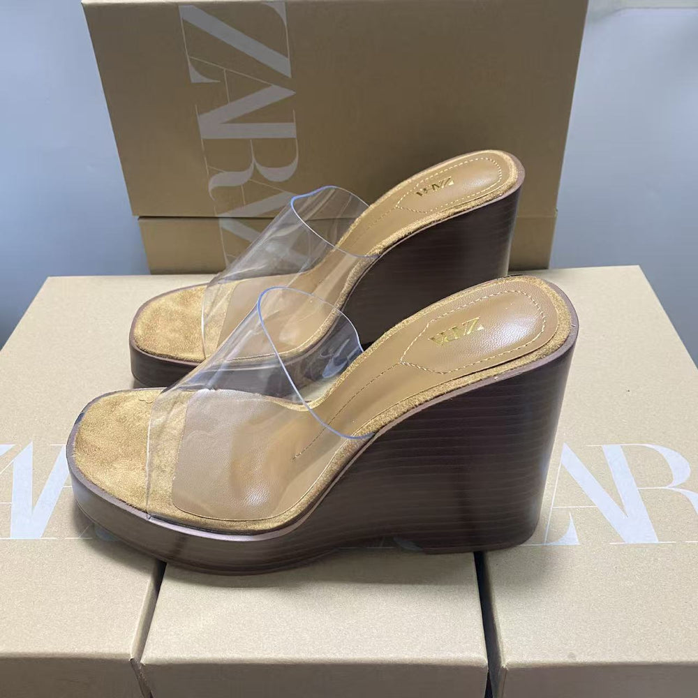 Za2025 summer platform sandals - waterproof, thick-soled, everyday wear, trendy height-increasing sandals for women