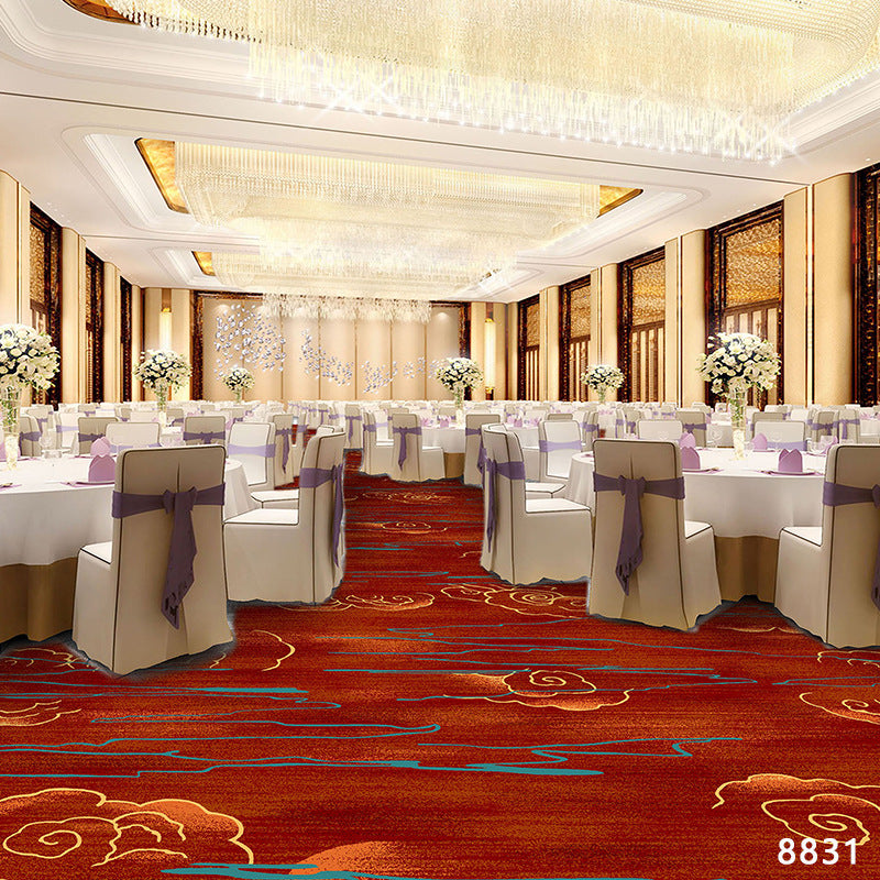 Ready-to-ship printed carpets for hotels and guesthouses, suitable for hallways, corridors, banquet halls, clubs, and billiard rooms. fire-resistant carpet