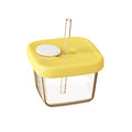 Square 140ml (silicone cap yellow) + straw