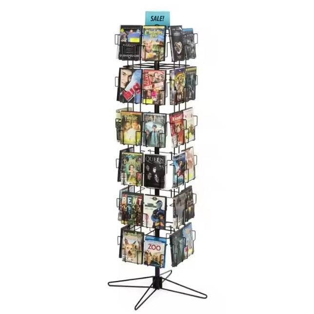Source Factory Double Sided CD Display Stand Disc DVD Metal Iron Shelf Storage Rack