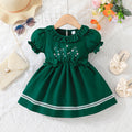 new summer collection: baby & toddler girl's solid color bubble sleeve floral print belted dress