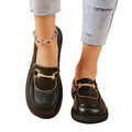 export plus size chunky heel loafers for women,  spring/autumn new collection, collegiate british style slip-on leather shoes