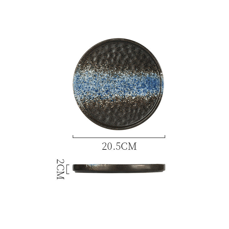 American new arrivalfashion creative ceramic steak plate stylish line ceramic western food plate with edge plate high appearance ins