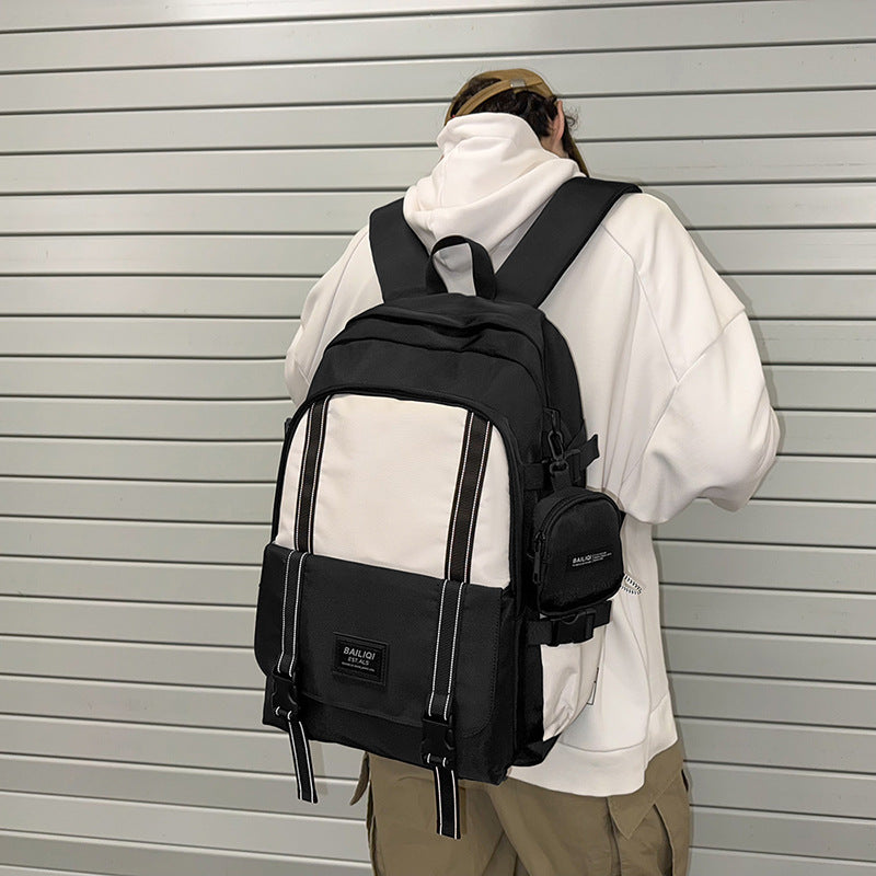 Trendy backpack for girls - high school & college students - large capacity, workwear style, laptop backpack, travel rucksack for men
