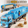 Kids' alloy big truck container transporter - boy's car model with sound & light - container refrigerated truck - cold chain truck