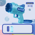[blue semi-automatic] 29-hole angel bubble machine - comes with 1 bottle of bubble solution