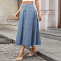 fashion spring summer new arrival  retrofashionloosehigh waistflap pocket pants denim umbrella skirt