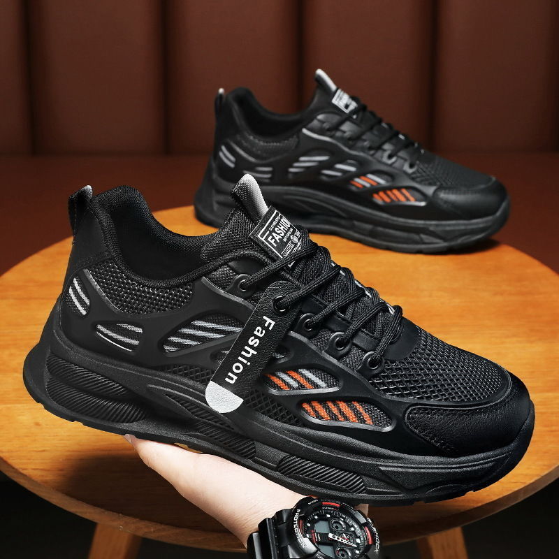 2025 spring new men's breathable mesh sneakers - trendy, versatile chunky sole athletic shoes - casual dad shoes