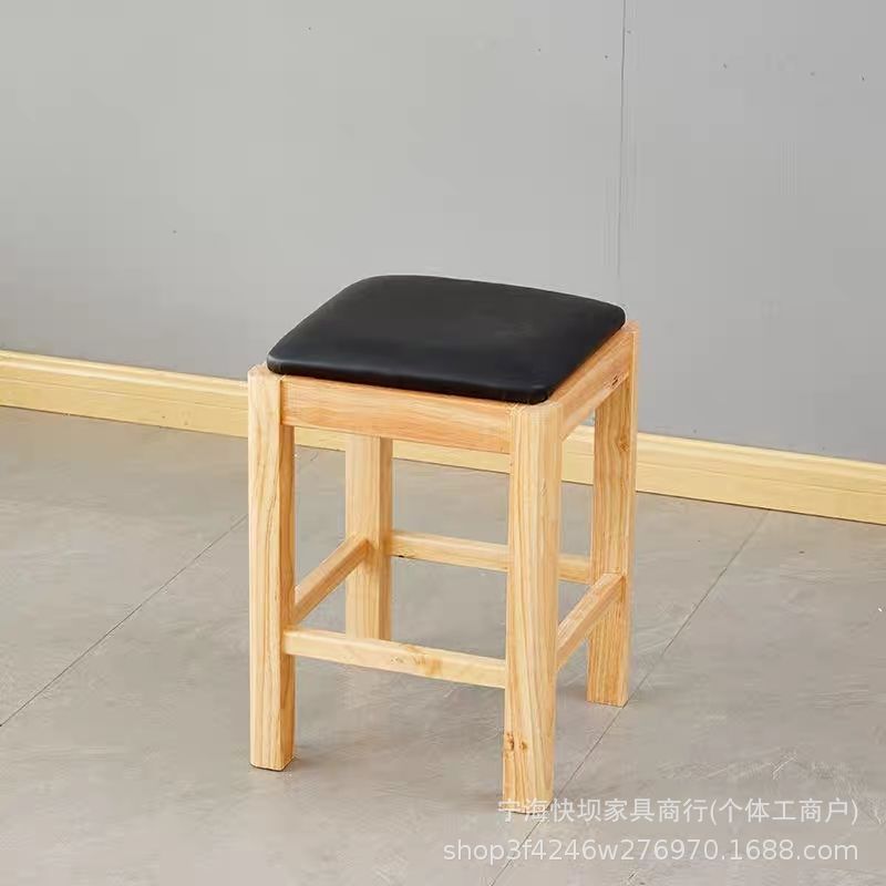 Solid wood stool table and chair combination commercial low stool catering restaurant long table snack square table small stool small bench