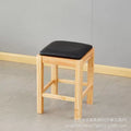 Solid wood stool table and chair combination commercial low stool catering restaurant long table snack square table small stool small bench