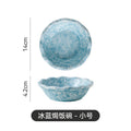 Japanese-style creative fruit & vegetable dessert salad bowl - microwave safe rice bowl - solid color ceramic with lace trim