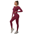 Ready-to-ship cross-border seamless peach lift butt lifting yoga set - women's two-piece activewear for running and fitness (us/eu style)