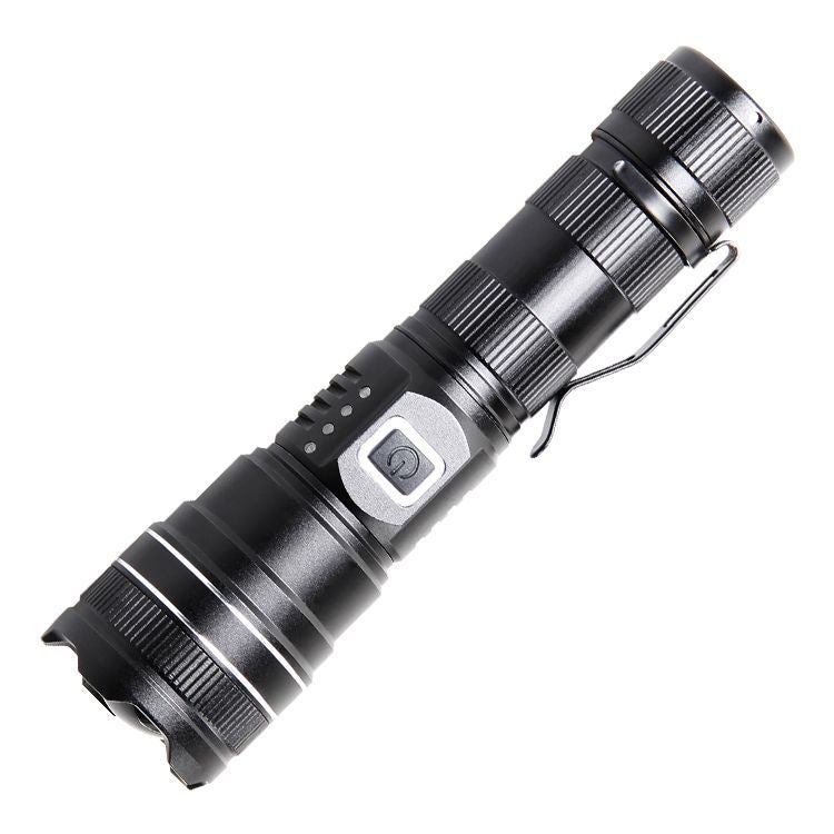 Cross-border new XHP90 power display telescopic zoom remote type-c charging output outdoor LED flashlight