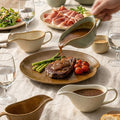 Retro ceramic sauce boat western food steak juice bucket cup teppanyaki black pepper tomato juice ceramic handle cup seasoning