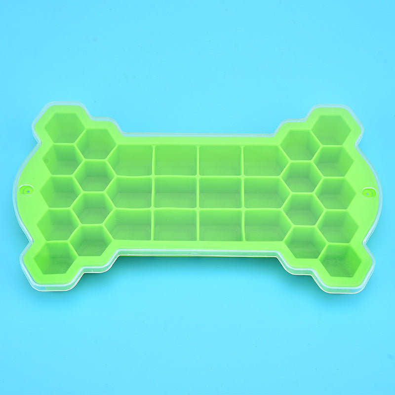 30 grid food grade silicone ice grid with cover large capacity homemade honeycomb silicone ice box mold creative bone ice grid
