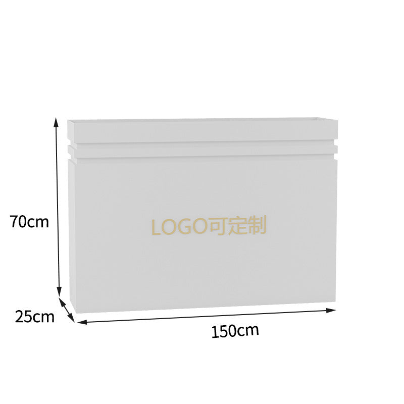 Outdoor wrought iron flower box grid combination fence commercial street square flower slot planting flower pot restaurant stainless steel flower bed