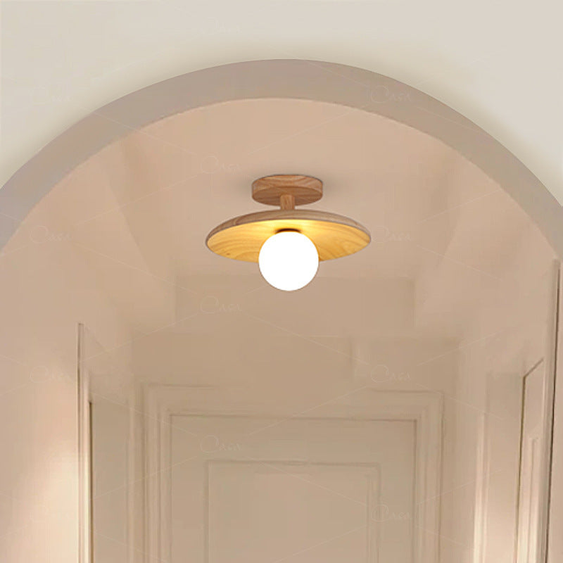 Aisle light, corridor light, Nordic log wind lighting, entrance balcony ceiling light, simple and creative entrance hall light