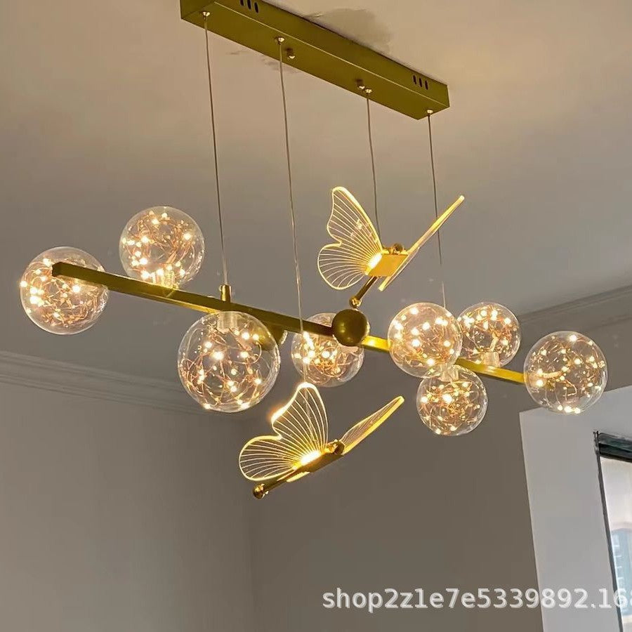 Gypsy Star Living Room Dining Room Light Butterfly Modern Simple Creative Magic Bean Light Luxury Internet celebrity Bedroom Lighting