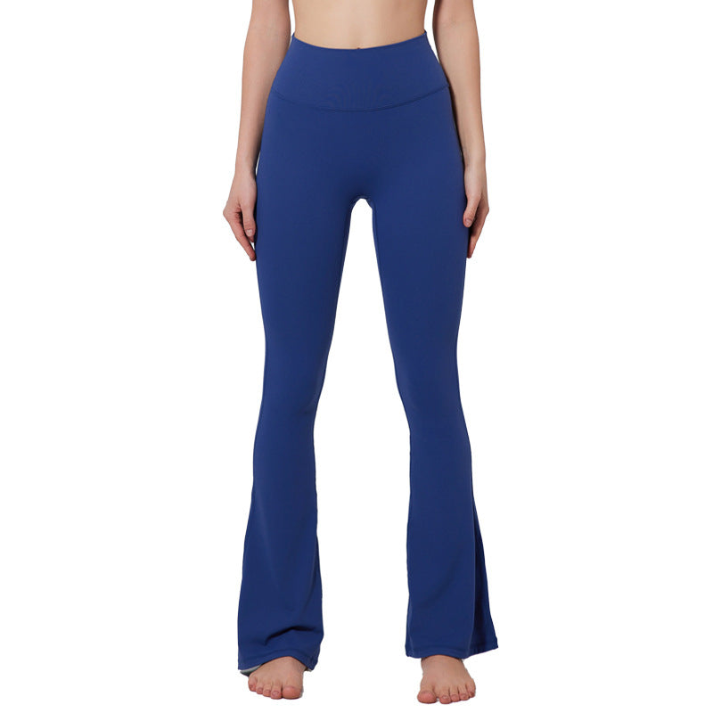 European and american nude feel butt-lifting fitness leggings for women - running, dance, tight-fit flare pants, high-waisted wide-leg yoga pants