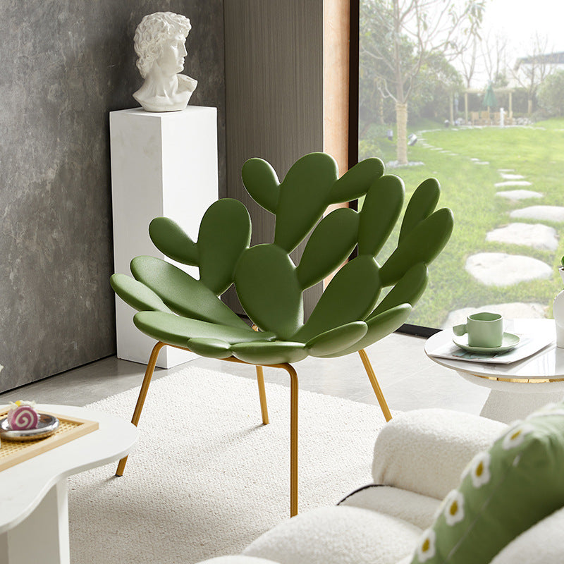 Casual cactus chair leaf petal chair lobby art style chair italian normcore style sofa chair accessible luxury