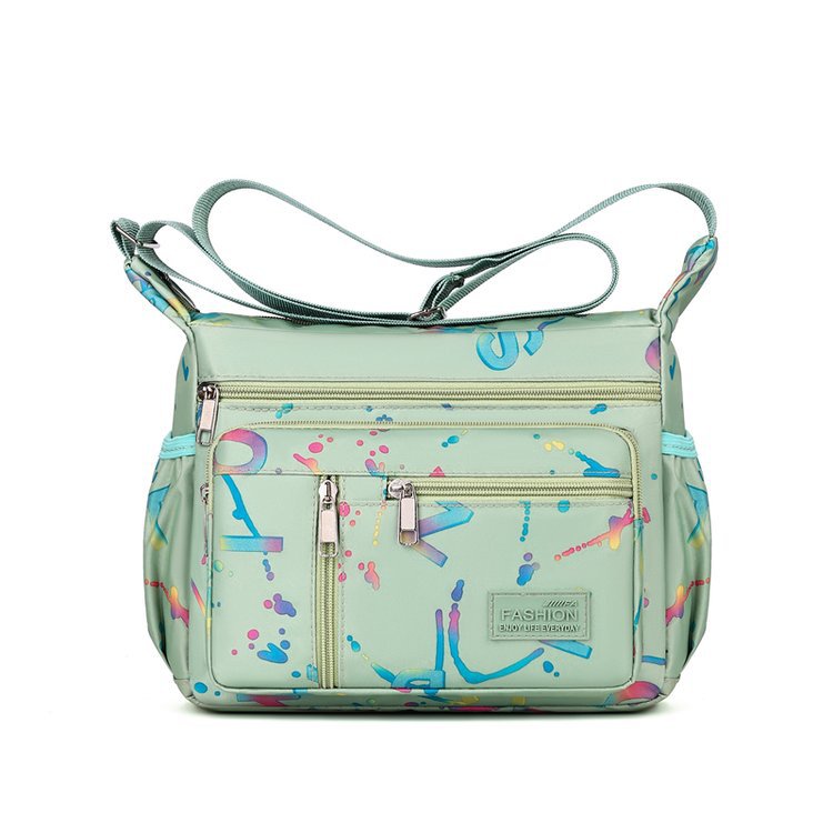 New fashionable versatile shoulder bag large capacity letter printing leisure travel messenger bag multi-layer storage mother bag