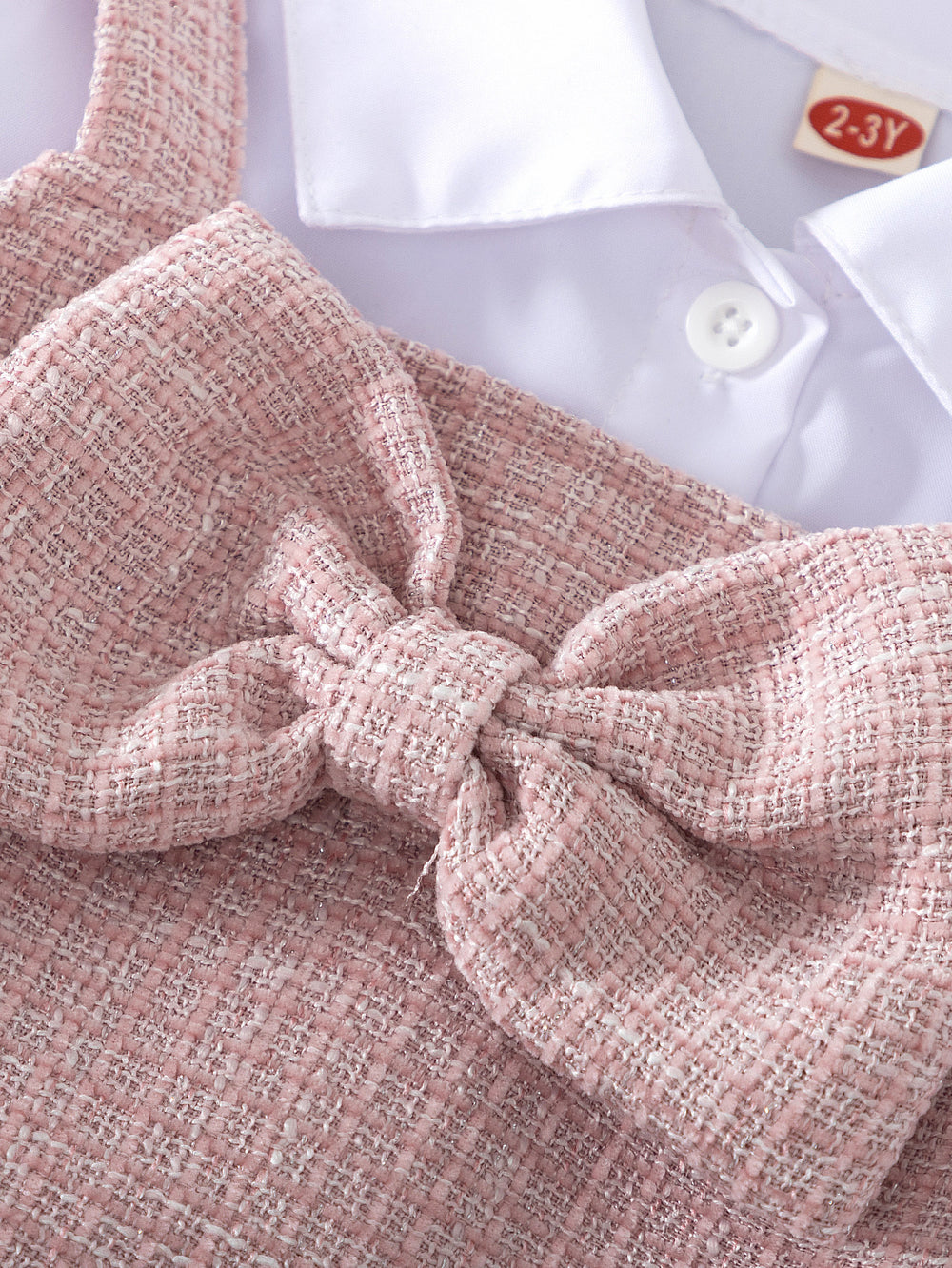 autumn new girls' preppy style shirt, bowknot vest, and a-line skirt three-piece set